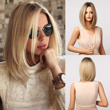 Load image into Gallery viewer, Madison Blonde Ombre Synthetic Bob Wig