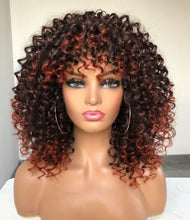 Load image into Gallery viewer, Faith Copper Red Curly Wig with Bangs