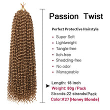Load image into Gallery viewer, Strawberry Honey Blond Water Wave Passion Twist Crochet Hair