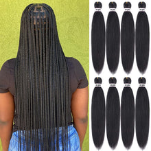 Load image into Gallery viewer, Ava Yaki Straight #1B Synthetic Pre-Streched Braiding Hair