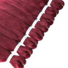 Load image into Gallery viewer, Ruby Red Yaki Straight Synthetic Pre-Streched Braiding Hair