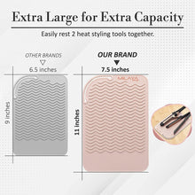 Load image into Gallery viewer, Elegant Rose Gold Large Silicone Heat Resistant Styling Station Mat