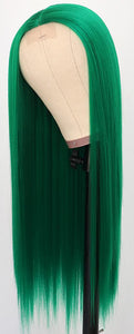 Kelly Green Straight Synthetic Lace Front Wig