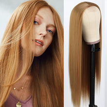 Load image into Gallery viewer, Honey Blonde Bone Straight Synthetic Lace Front Wig