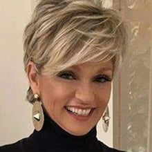 Load image into Gallery viewer, Blonde &amp; Bown Mixed Pixie Cut Layered Synthetic Hair Wig