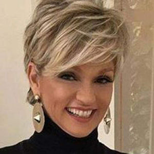 Blonde & Bown Mixed Pixie Cut Layered Synthetic Hair Wig