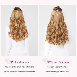 Mia Golden Blonde Synthetic  Halo Hair Extensions