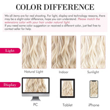 Load image into Gallery viewer, Mia Golden Blonde Synthetic  Halo Hair Extensions