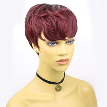 Load image into Gallery viewer, London T1B/99J Layered Pixie Cut Human Hair Wig