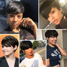 Load image into Gallery viewer, Kasie Layered Pixie Cut Straight Human Hair Wig