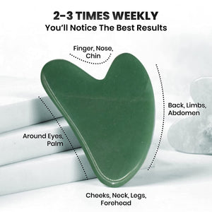 Dark Green Jade Roller Gua Sha Facial Massage Tool Set