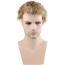 Load image into Gallery viewer, Ash Blonde 6 Inches Straight European Human Hair Lace Front Toupee