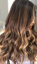 Load image into Gallery viewer, Nicole Blonde With Brown Highlights Balayage Straight Human Hair Clip-Ins