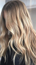 Load image into Gallery viewer, Brittany Balayage Blonde Highlights Human Hair Clip-In Extensions