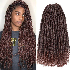 Dark Brown 22 Inches Pre-looped Spring Senegalese Twist Synthetic Hair