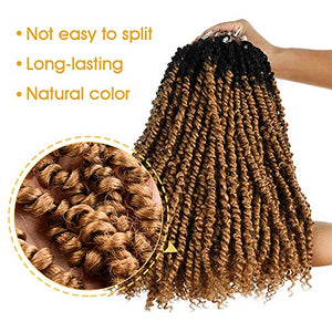 Blonde Water Wave Ombre 18 Inches Passion Twist Crochet Bulk Hair