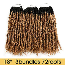 Load image into Gallery viewer, Blonde Water Wave Ombre 18 Inches Passion Twist Crochet Bulk Hair
