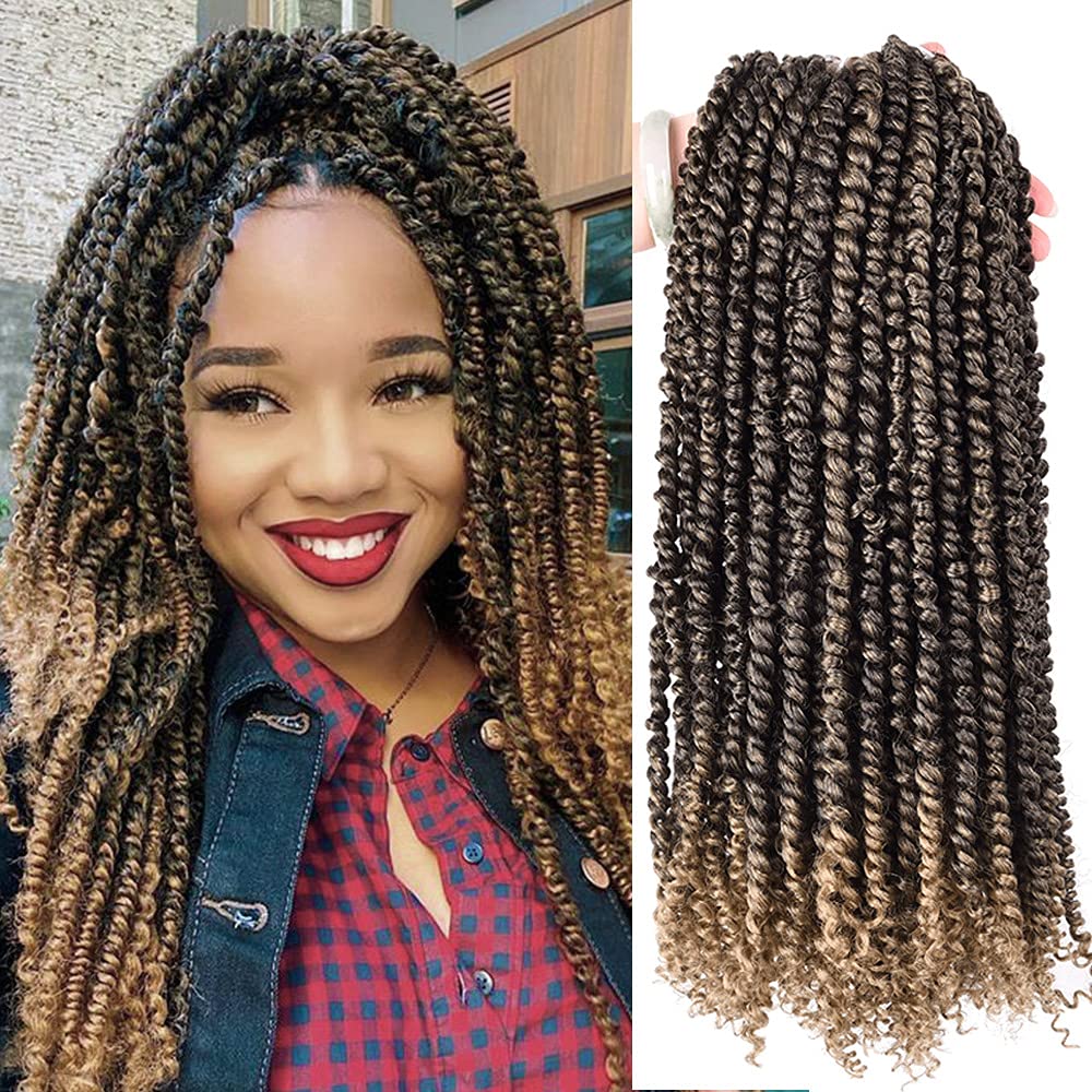T27 Strawberry Blonde Tips 18-22 Inches Synthetic Passion Twist Crochet Hair