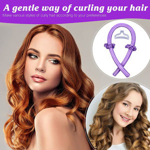 Silk Ribbon Hair Rollers for Safe and Gentle Heatless Hair Curling