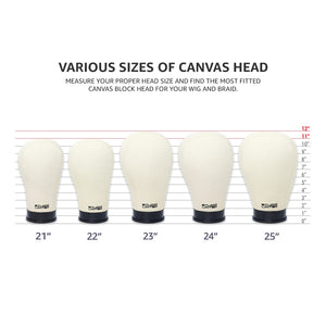 21- 25 Inches Wig Making Canvas Block Head Starter Kit