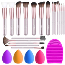 Load image into Gallery viewer, Stylish Rose Gold Makeup Brush Kit With 23 Pcs Makeup Brushes, Censers &amp; Sponges Set
