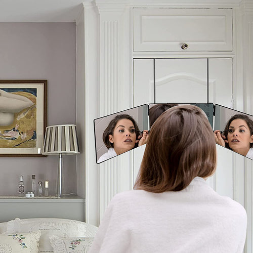 3 Way Trifold Panoramic Portable Mirror
