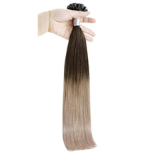 Load image into Gallery viewer, Dark to Platinum Blonde Human Hair 14-22 Inches U Tip Extension