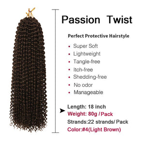 Light Bown Water Wave Passion Twist Crochet Hair