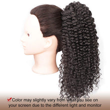 Load image into Gallery viewer, Mia Kinky Curly Brown Synthetic Hair Ponytail Extension