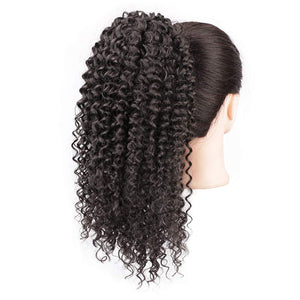 Mia Kinky Curly Brown Synthetic Hair Ponytail Extension