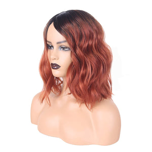Kylie Ombre Copper 12 Inch Natural Wavy Wig