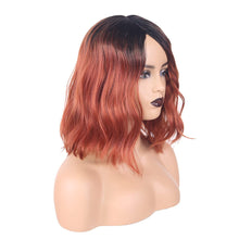 Load image into Gallery viewer, Kylie Ombre Copper 12 Inch Natural Wavy Wig