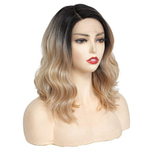 Load image into Gallery viewer, Vienna Blonde Ombre 12 Inch Natural Wavy Lace Front Wigs