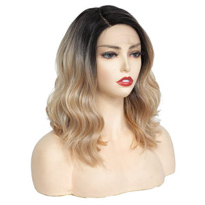 Vienna Blonde Ombre 12 Inch Natural Wavy Lace Front Wigs