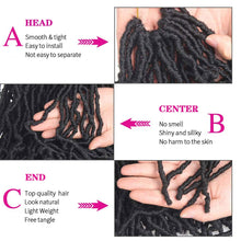 Load image into Gallery viewer, Deja Black 18 Inches Soft Curly Faux Locs Crochet Synthetic Hair
